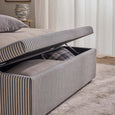 Newport Storage Ottoman White & Blue Pin Stripe - view 8