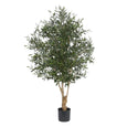 Artificial olive tree 1.5m tall with realistic trunk and olive leaves