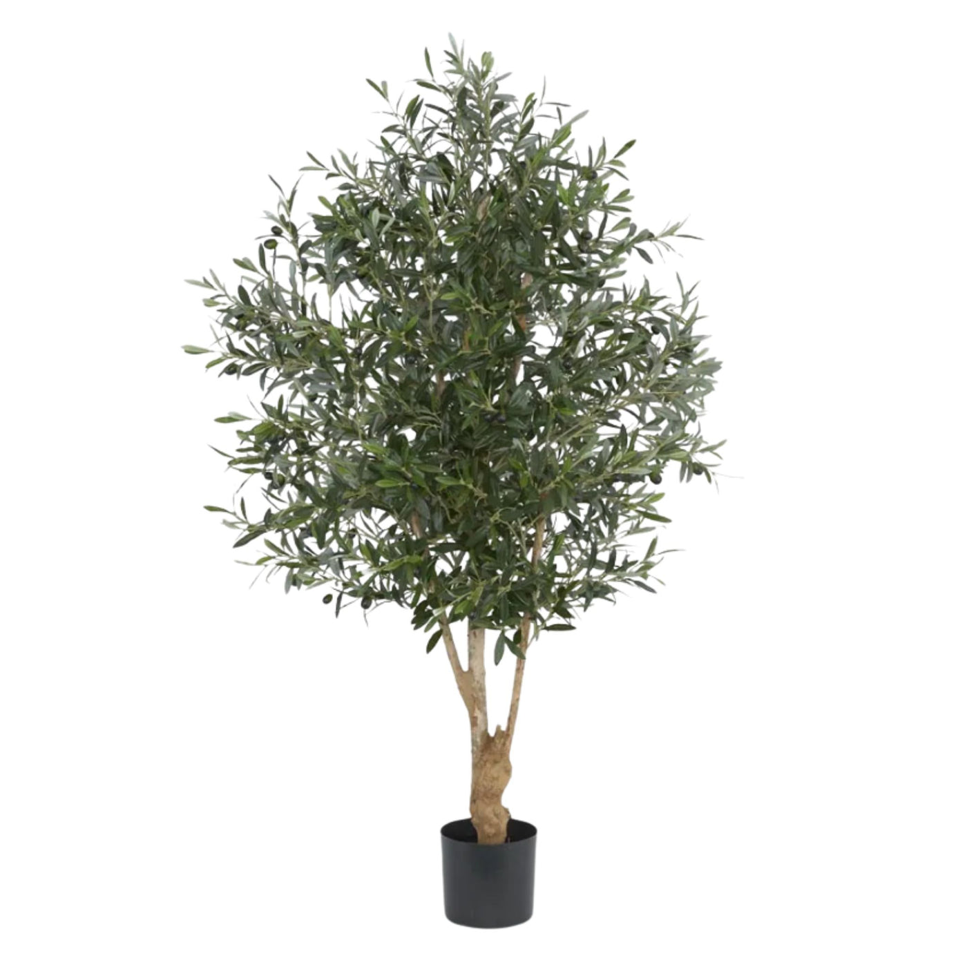 Artificial olive tree 1.5m tall with realistic trunk and olive leaves