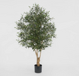 Artificial olive tree 1.5m tall with realistic trunk and olive leaves