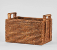 Paume Rattan Cutlery Caddy Antique Brown