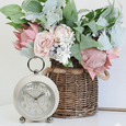 Petite Ivory Alarm Clock - Hamptons Style