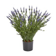 Artificial potted lavender bush 68cm with purple flowers and green foliage