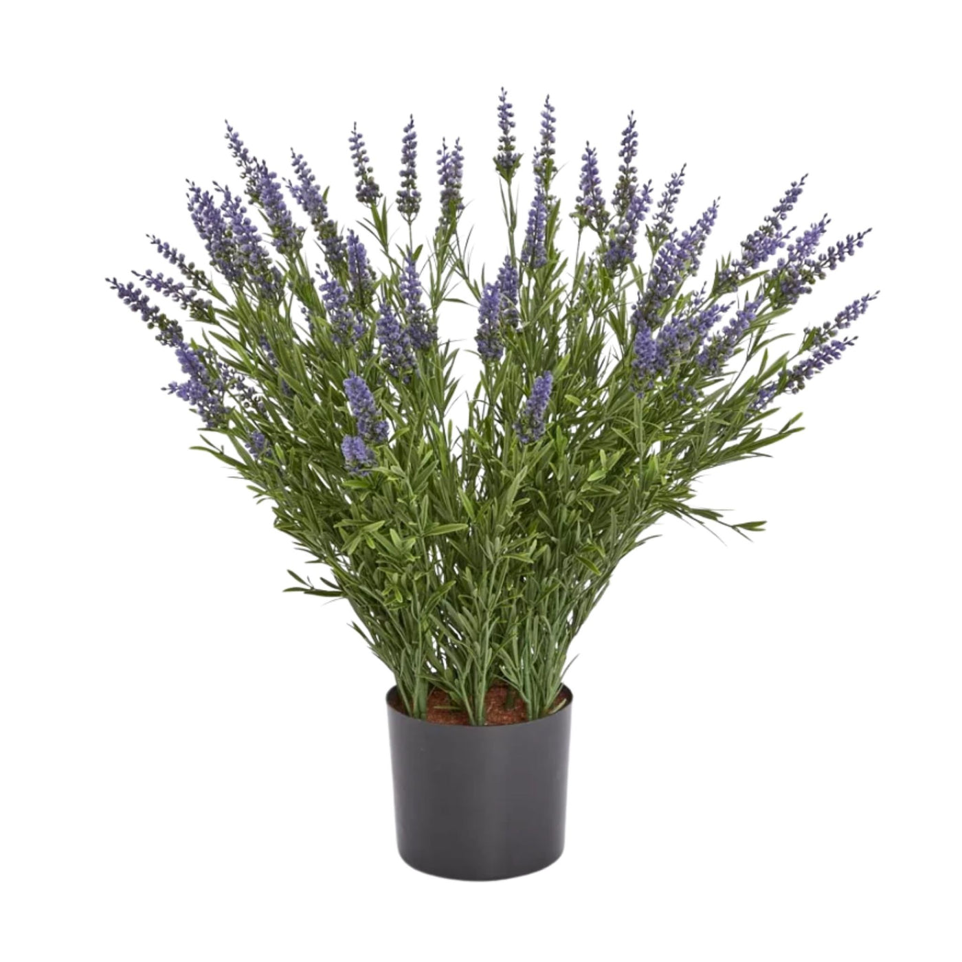 Artificial potted lavender bush 68cm with purple flowers and green foliage