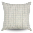 Retreat Finery cushion cover in natural linen with subtle sky blue check pattern