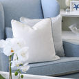Wedgewood Reverse Velvet Cushion 50cm - Hamptons Style