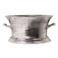 Rhone Champagne Bucket in antique silver finish, featuring elegant curved handles and a classic flared rim. Perfect for chilling wine or champagne at sophisticated gatherings.