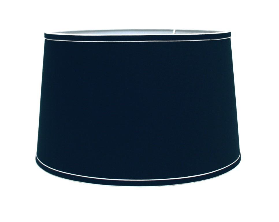 Dark Navy Blue with White Trim Shade