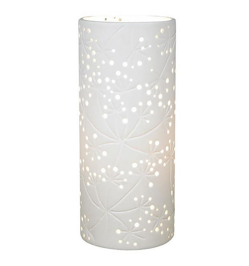samara porcelain lamp star pattern white ceramic table lamp soft ambient lighting