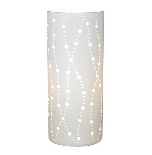 samara porcelain lamp string pattern white ceramic table lamp soft ambient lighting coastal hamptons style