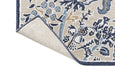 Sanderson Shalimar China Blue Rug with hand-tufted floral tree-of-life design in blue and gold tones