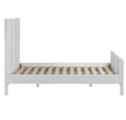 Santorini Hamptons Timber/Rattan Double Bed White