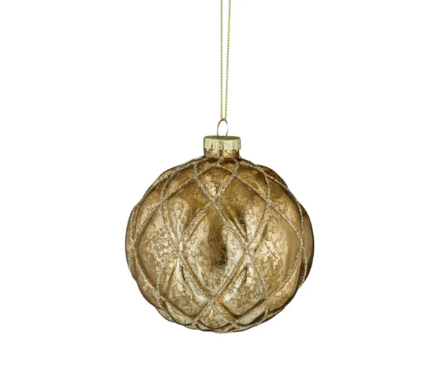 Tawny Bauble Glass 10cm Brown