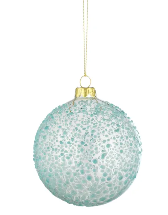 Tranquil Bauble Glass 10cm Blue