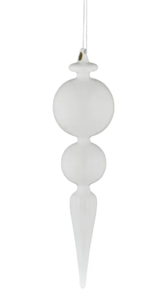 Glacial Ornament Glass  White