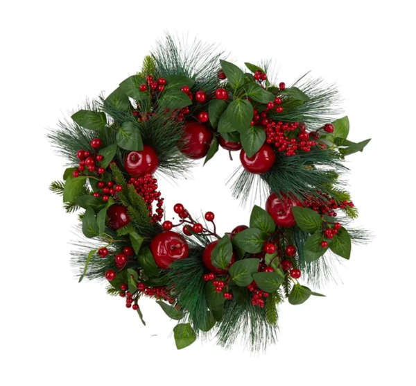 Apple/Berry Wreath 60cm Red/Green