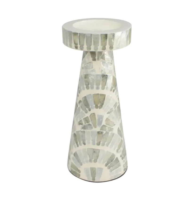 Aria Inlay Candleholder 22cm