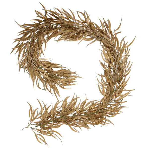 Glitter Eucalyptus Garland Gold