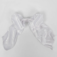 Velvet Clip on Bow Large White