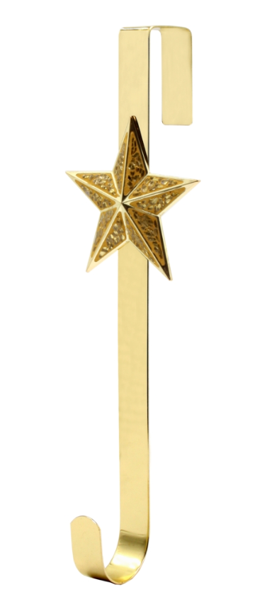 Wreath Hanger Star Gold