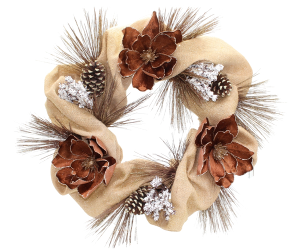 Wreath Burlap Russet