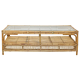 Havana Rattan Hamptons Coffee Table With Glass Top