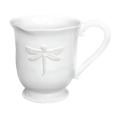 Dragonfly Stoneware White Mug - Hamptons Style