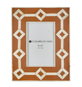 Sasha Bone Inlay Photo Frame Orange 4x6"