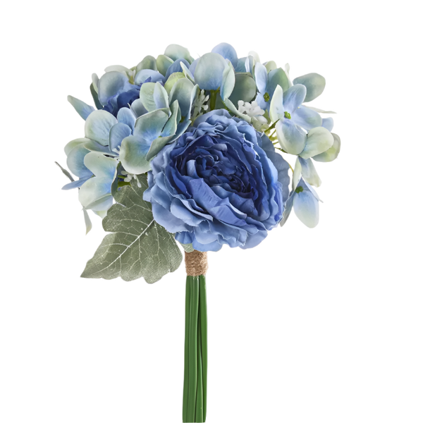 Blue Ranunculus Hydrangea Bouquet