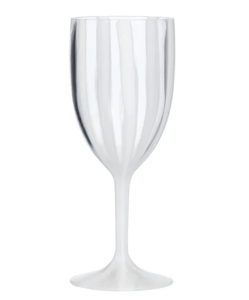 Cabana Acrylic Wine Glass White