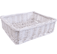Utility Trey Medium White Hamper - Hamptons Style