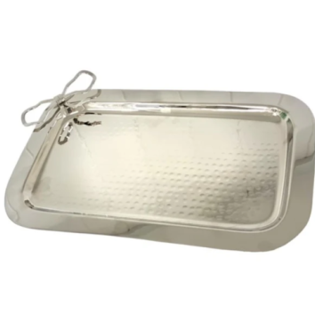 Hammer Rectangle Tray with Bow Small