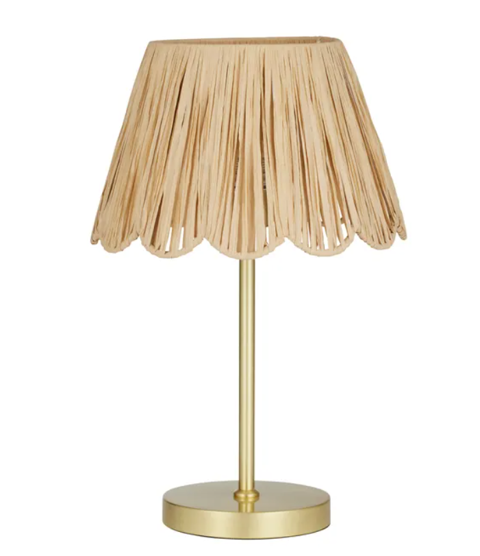 Sanita Metal/Raffia Table Lamp