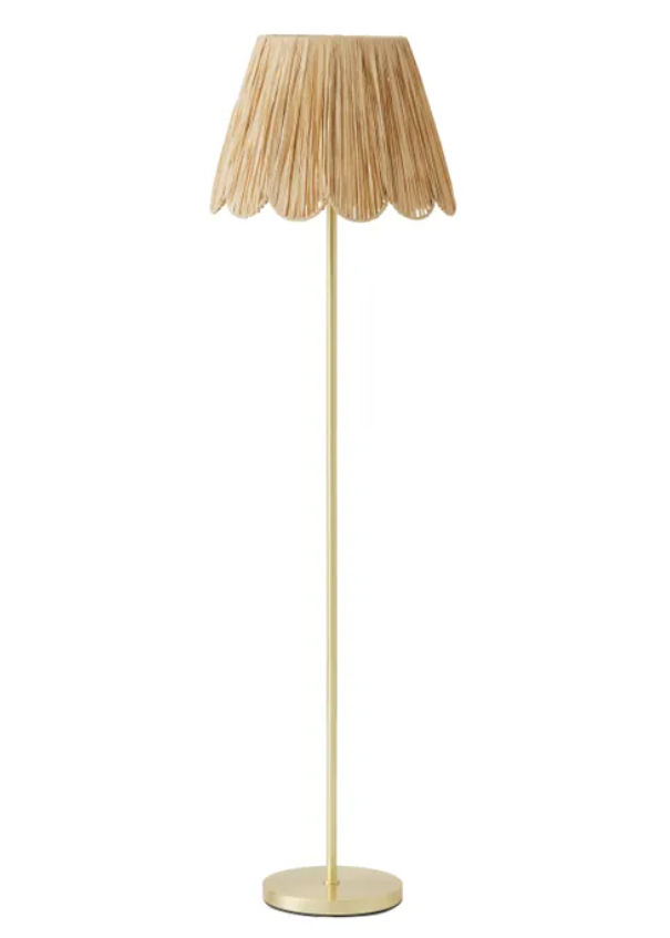 Sanita Metal/Raffia Floor Lamp