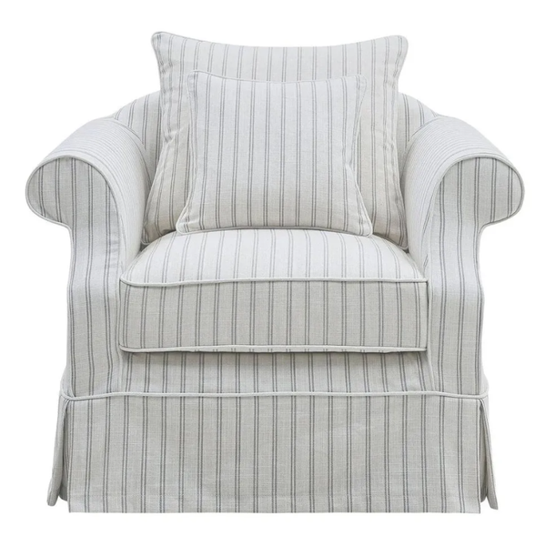 Avalon Hamptons Armchair Stone Stripe