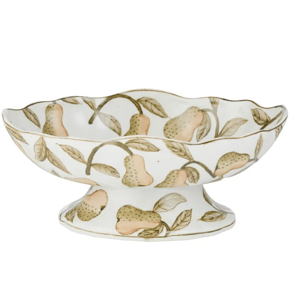 Bartlett Ceramic Footed Bowl - Hamptons Style