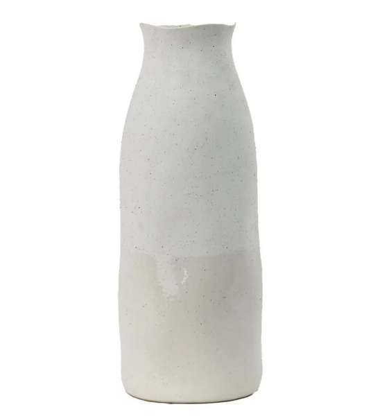 Tuba Ceramic Vase Tall White