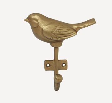 Birdie Iron Wall Hook Gold