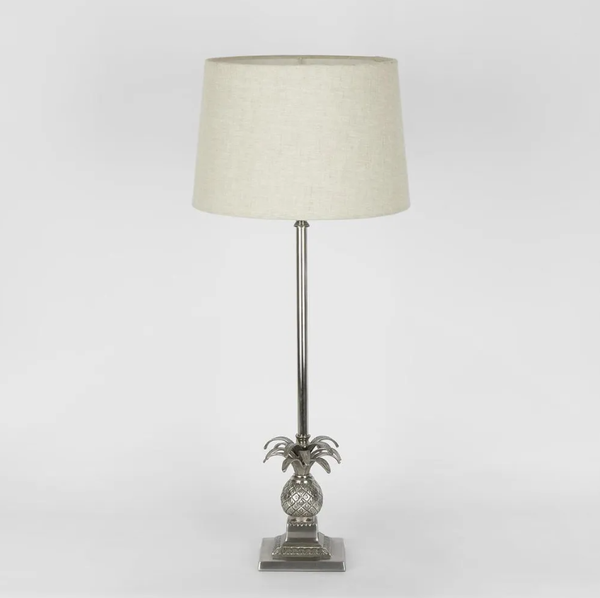 Caribbean Pineapple Table Lamp Base Antique Silver- Base Only