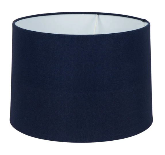Navy Lamp Shade Plain Tapered
