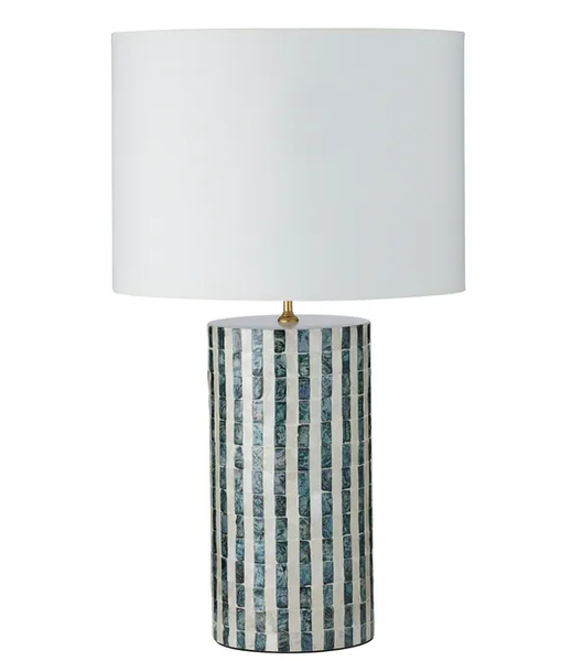 Nya Inlay Table Lamp Navy/Ivory