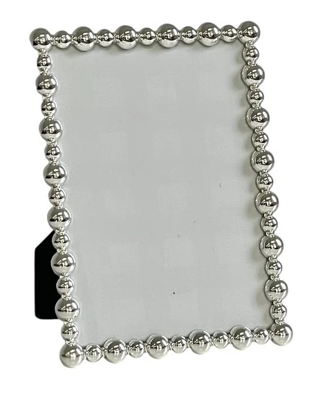 Abstract Silver Balls Frame 4 x 6"