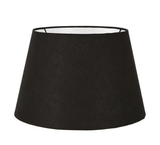 Linen Drum Lamp Shade XXS Black