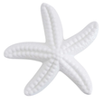White ceramic starfish decorative accent – large size, 17cm, styled for coastal or Hamptons interiors.