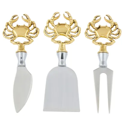 Crab Gold Cheese Knife Set/3