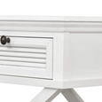 West Beach Cross Leg Hamptons Side Table W/Drawer White