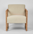 Bobbin Oak Chair Natural Linen