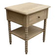 Bobbin Weathered Oak Side Table 60cm