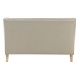 Bondi Hamptons 2 Seat Sofa Natural With White Piping