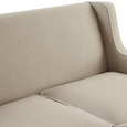 Bondi Hamptons 2 Seat Sofa Natural With White Piping